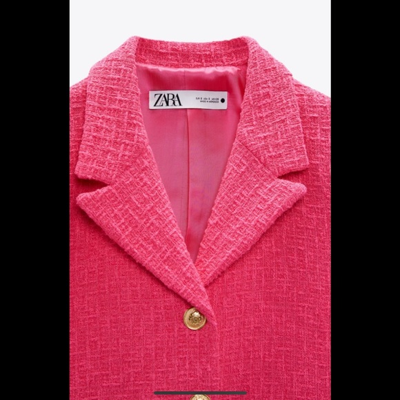 Zara buttoned textured weave blazer - Picture 7 of 7